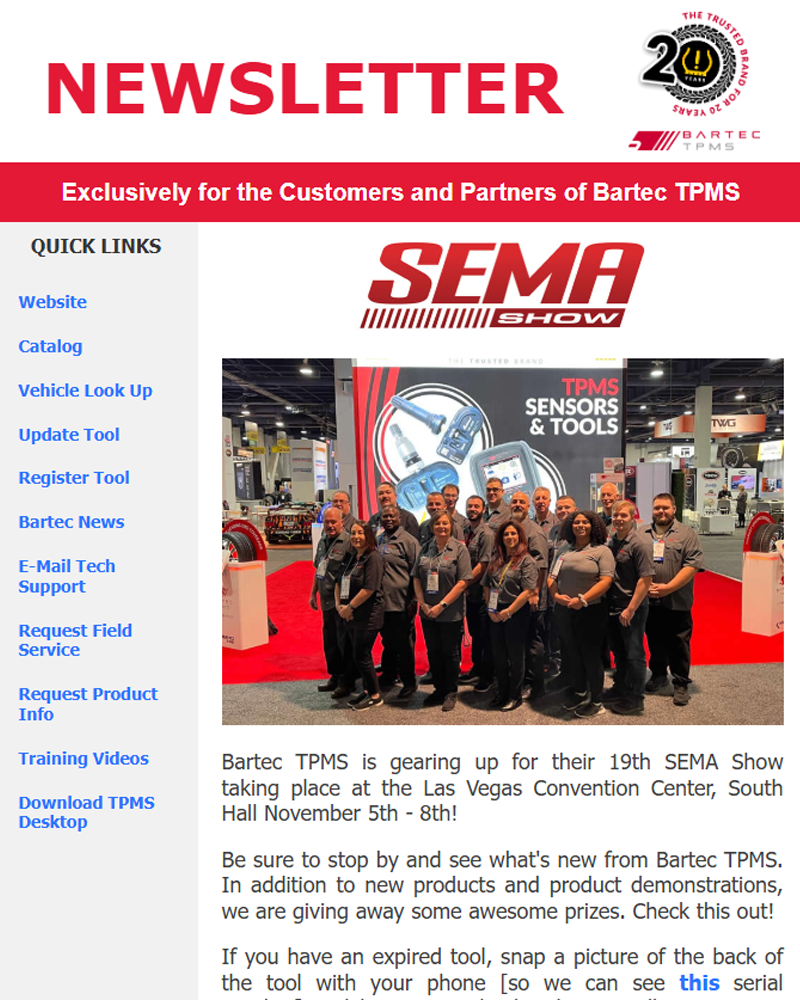 Bartec TPMS Quarterly Newsletter - Q3 2024