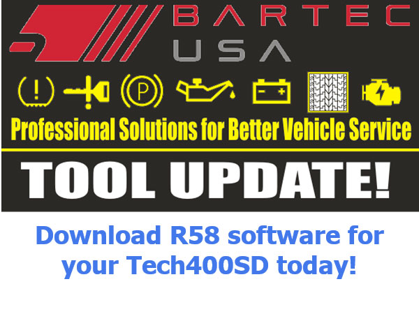 Bartec tool Software Update R58 for your Tech400SD! Bartec tool Software Update R58 for your Tech400SD!